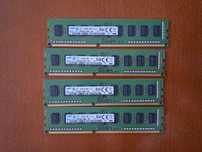 Pamięci DDR3 8gb  4 kości po 2gb Samsung