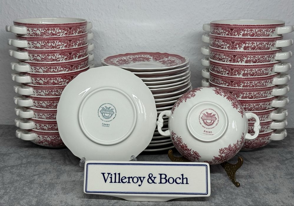 Фарфоровая супница бульоница Villeroy Boch серия Fasan GDR Германия