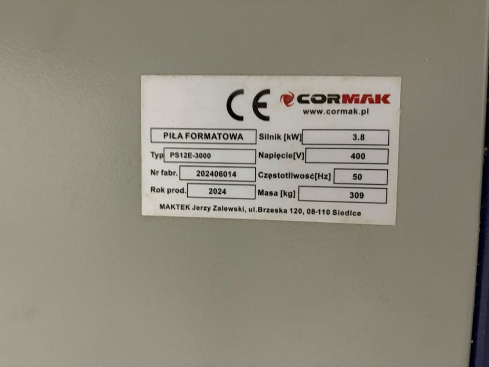 Piła formatowa Cormak PS12E-3000, 400V
