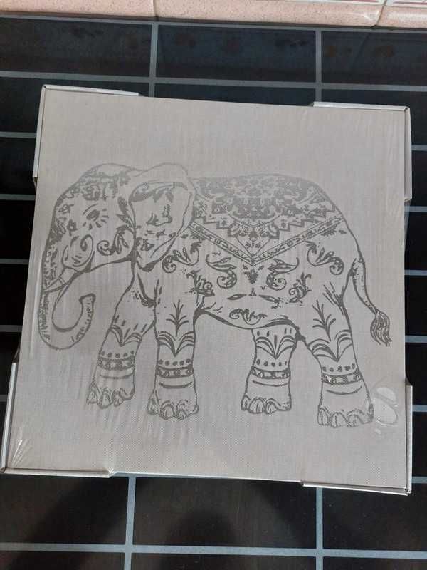 quadro decoração com elefante