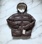 XS 42 Levis пуховик куртка парка еко шкіряна коричневая женская жіноча