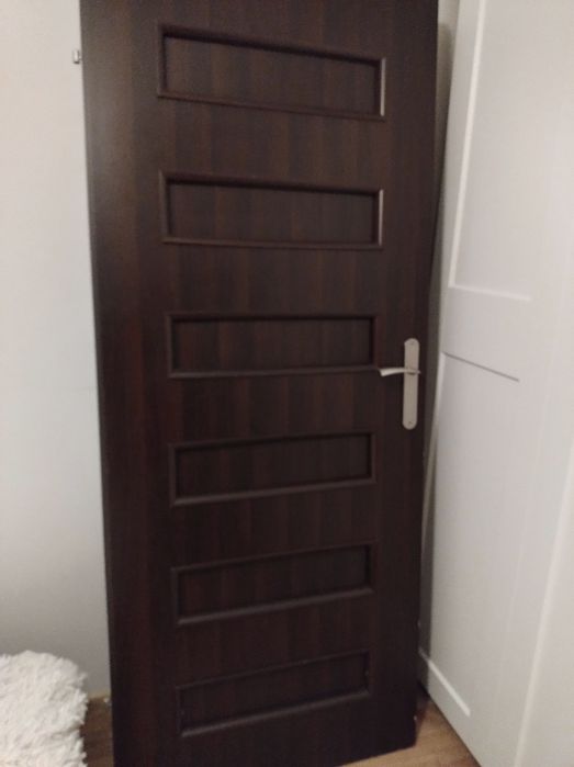 Drzwi pokojowe stan dobry ciemny brąz