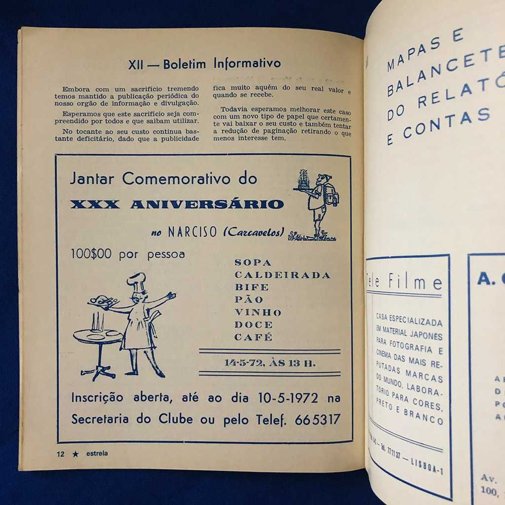 Campismo ESTRELA Boletim Informativo do Clube Estrela 1972