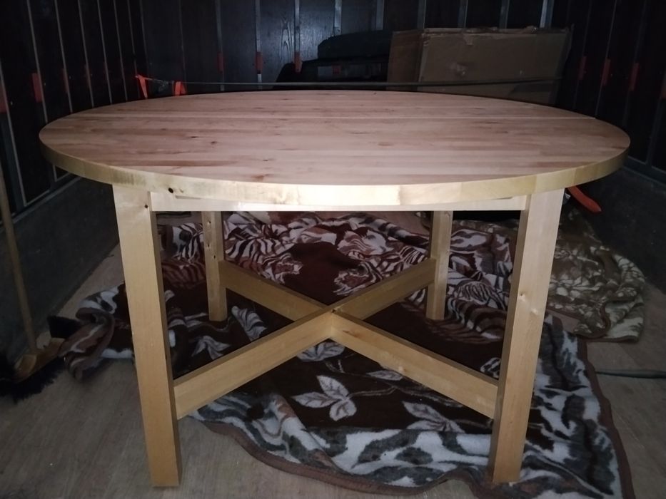 Stół drewniany okrągły 130cm rozkładany  - PRZYWIOZĘ