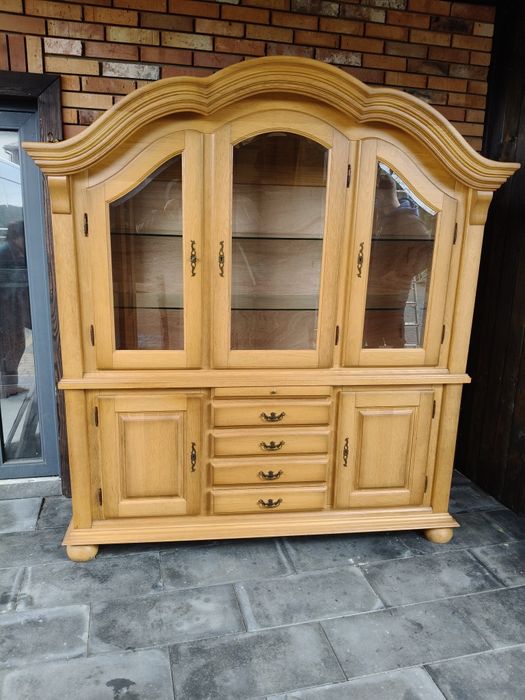 Kredens dębowy / witryna