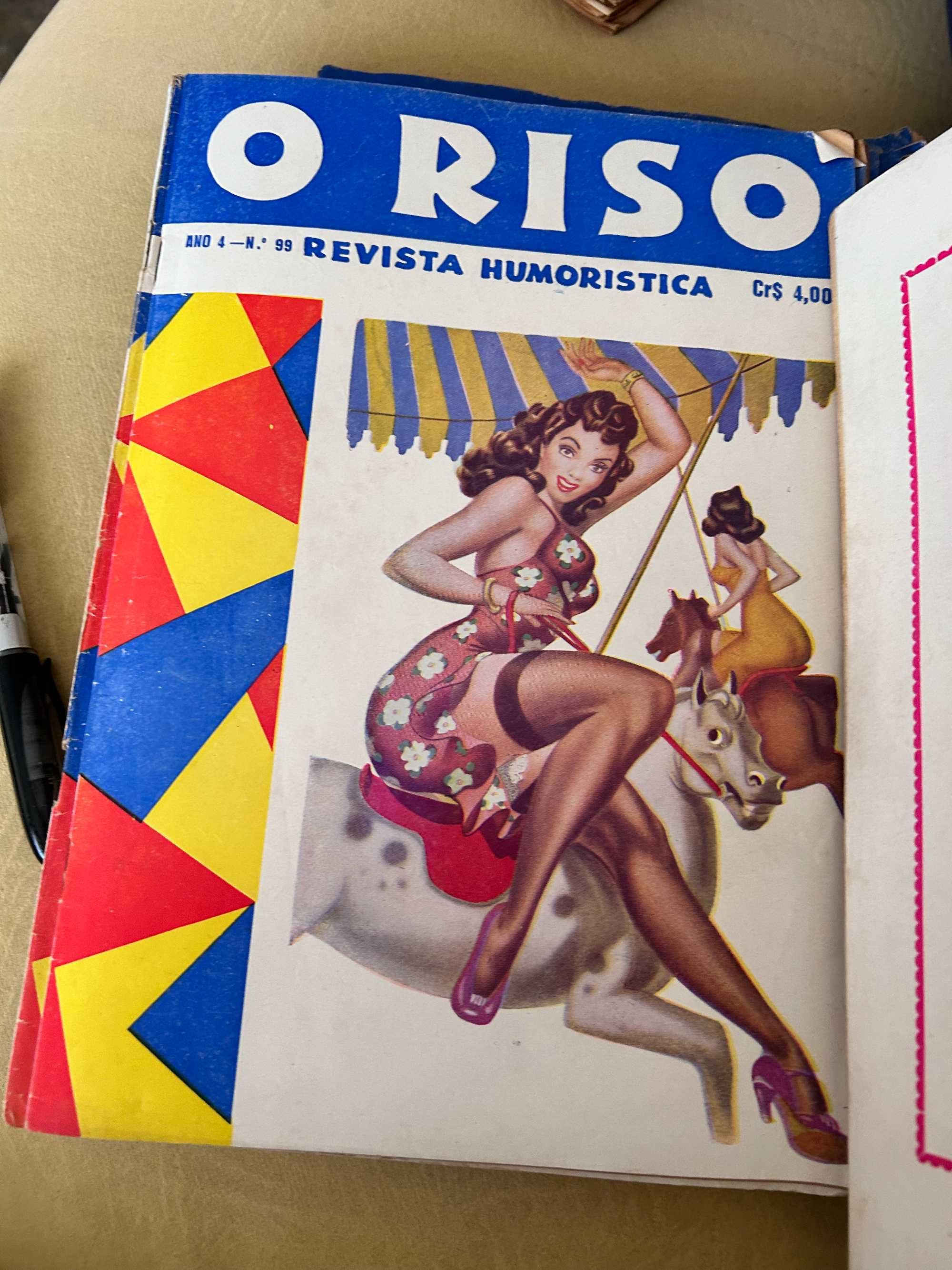 Coleção antiga da revista humorística O Riso (1948–1951)