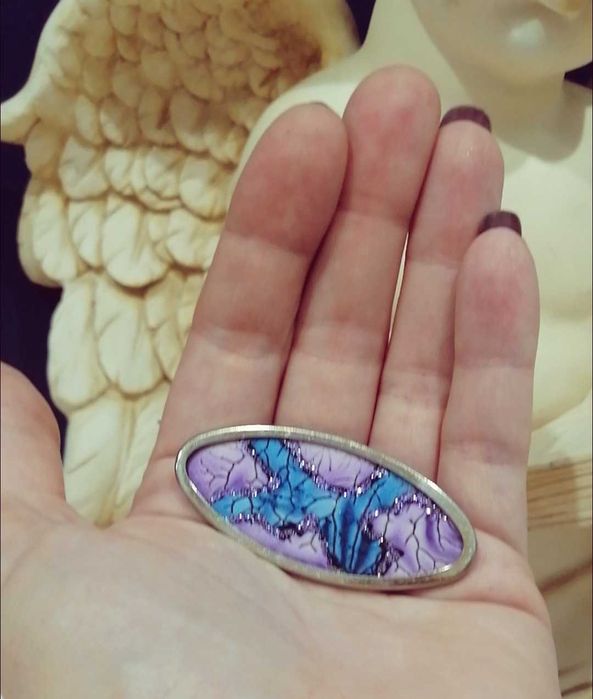 Broszka a la marmurek