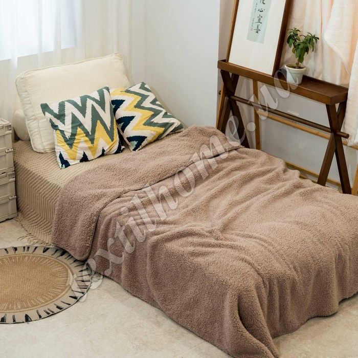 Плед-покривало на овчинці 200×220 см — теплий, м’який і затишний