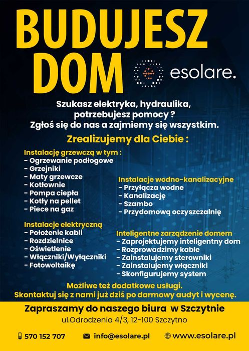 Instalacje Hydraulika/Elektryka/Inteligentny dom