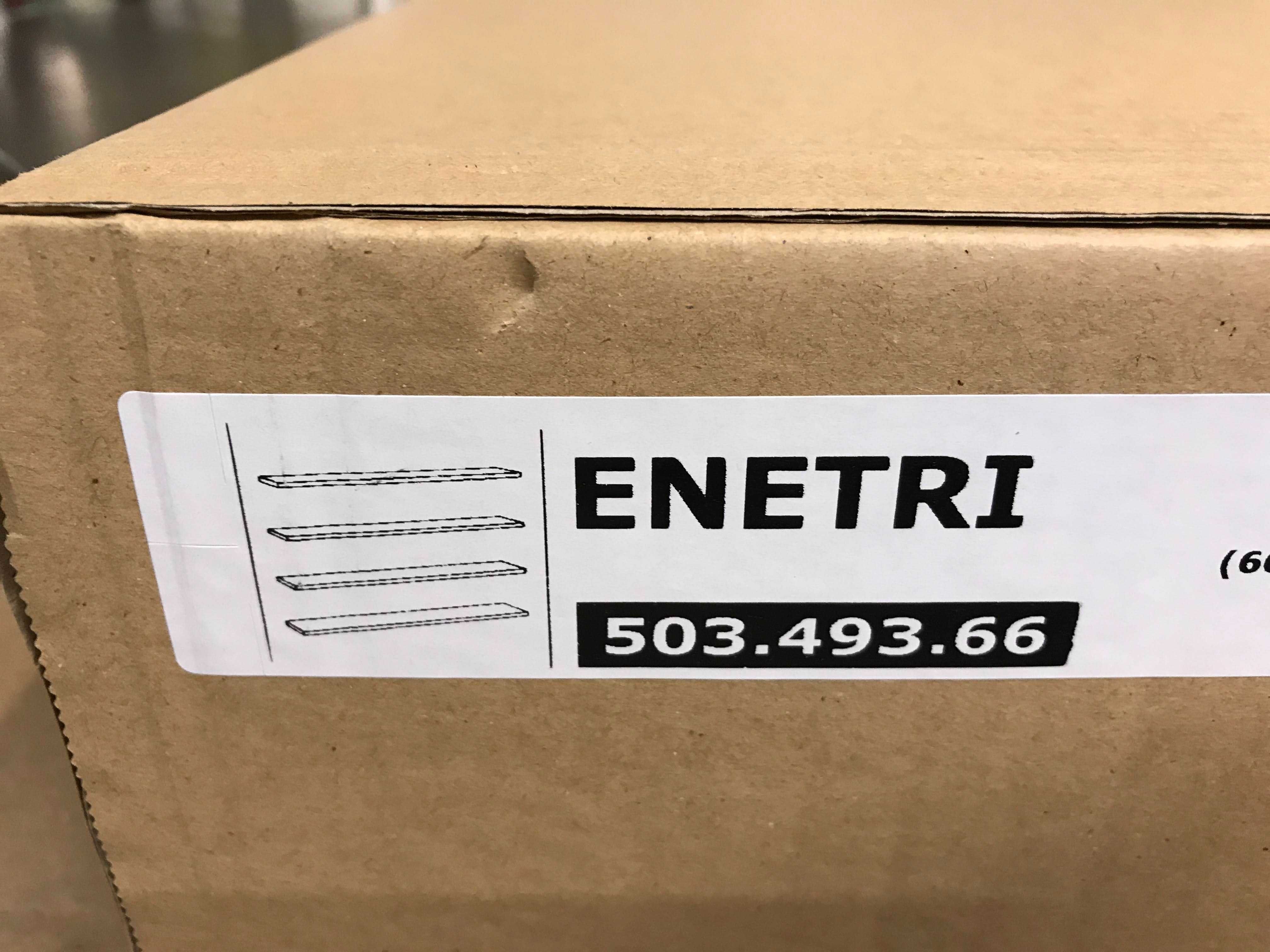 Ikea, Enetri, Niels Gammelgaard 4 nowe, białe półki 503.493.66