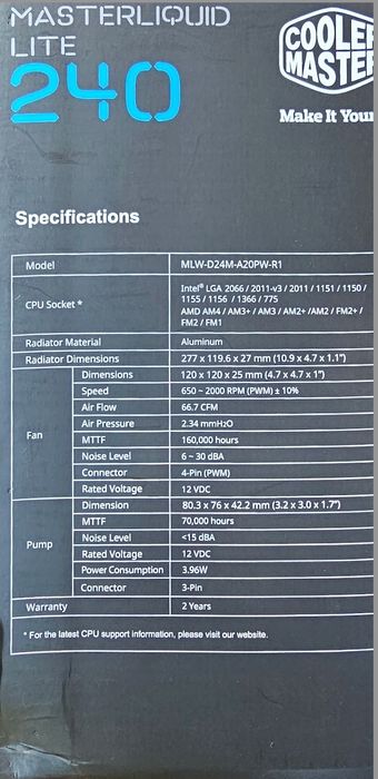 Promocja!!! Cooler Master Masterliquid LITE 240