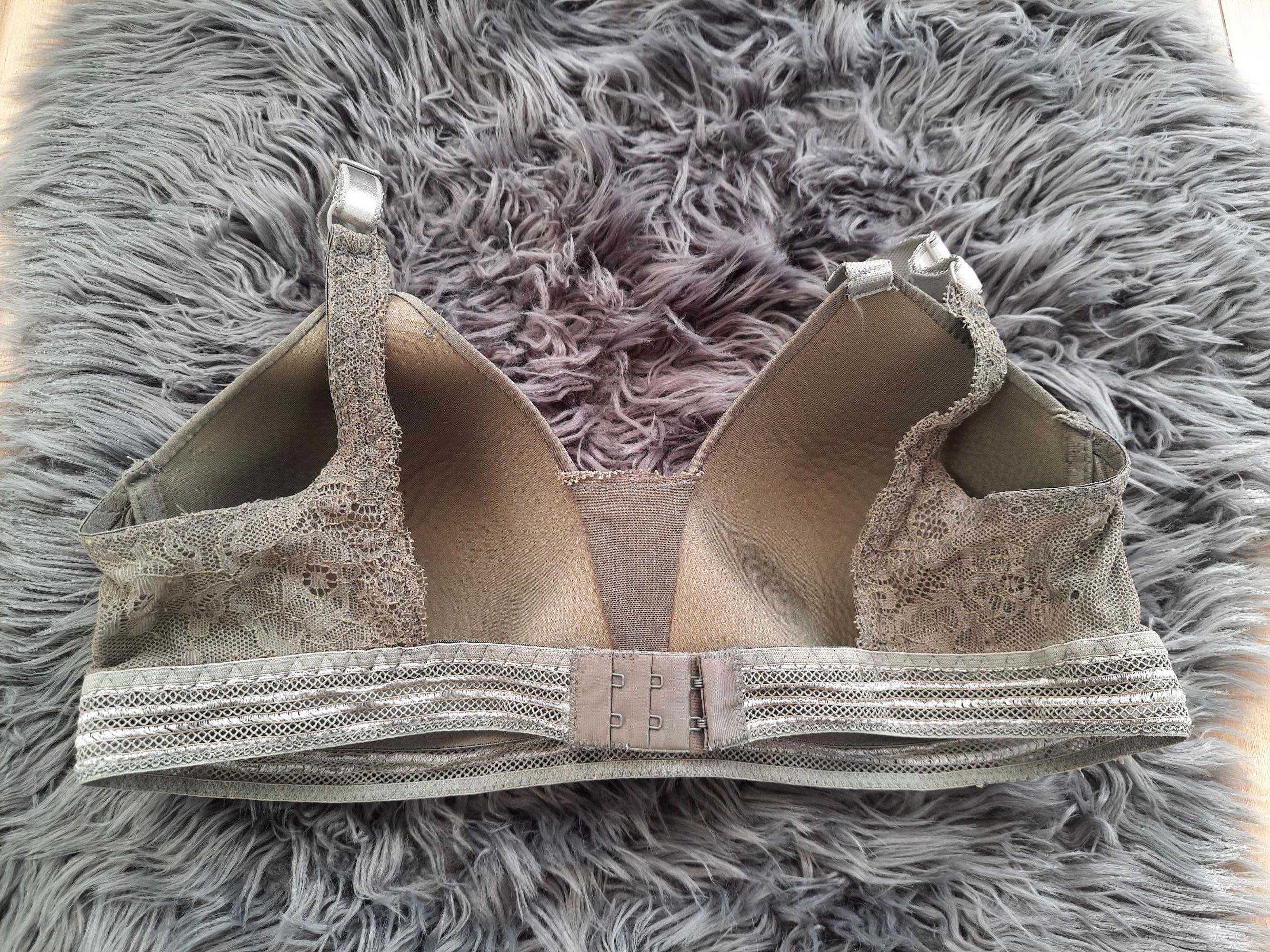 Zielony biustonosz JANINA# khaki r. 85 C