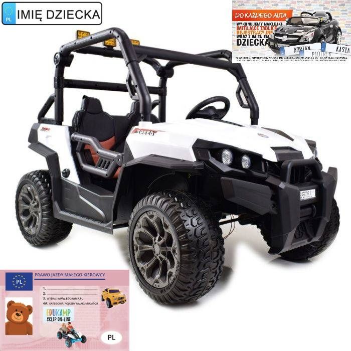 Dwuosobowy pojazd dla dzieci BUGGY na akumulator 4x4 UTV EVA do 50kg!