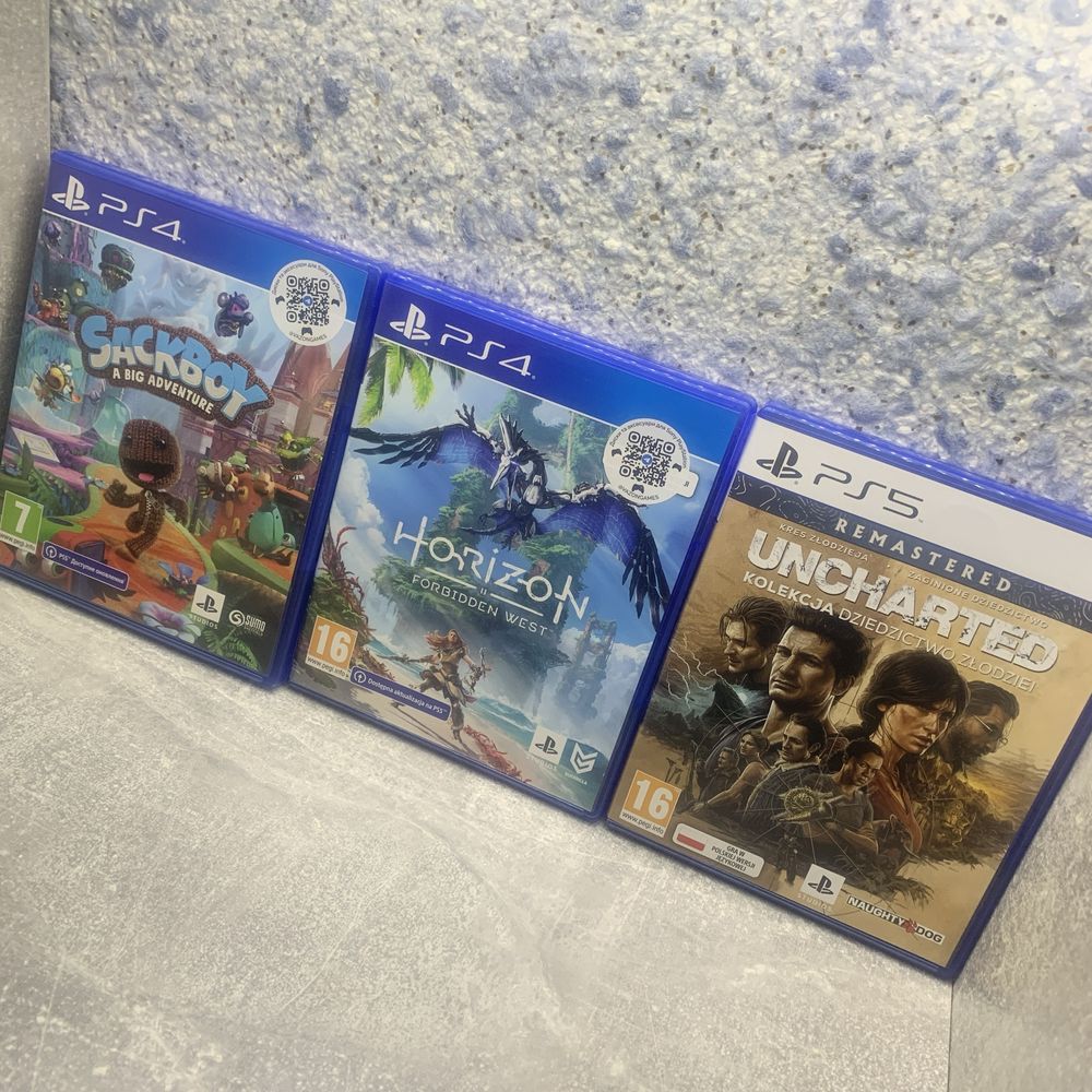 Диски Horizon Forbbiden West з іграми для Sony PS4 PS5.