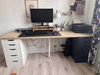 Biurko Ikea na szafkach alex