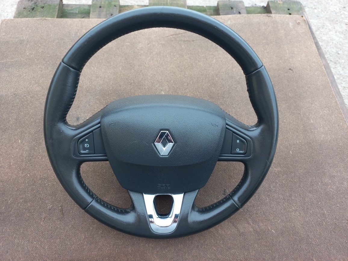 Kierownica skórzana kompletna airbag poduszka renault megane III lift