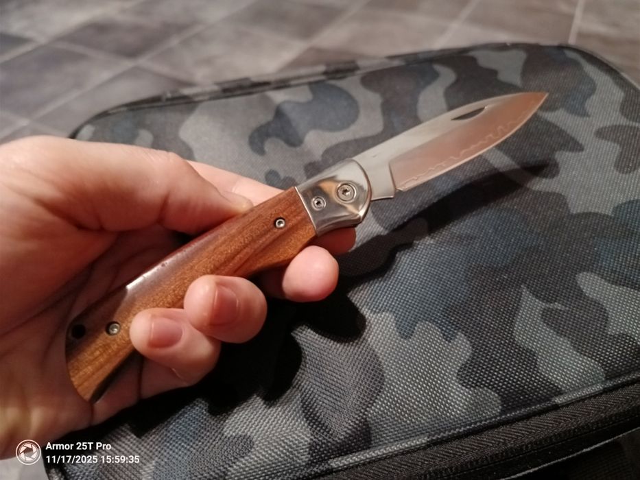 Nóż składany scyzoryk damast kozik kolekcja prezent