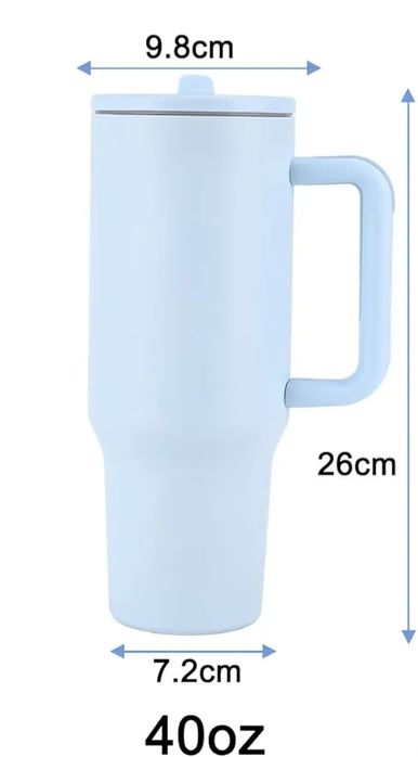 Kubek ze składaną słomką Uchwyt Podróżny Zimne Gorące napoje 1100ml