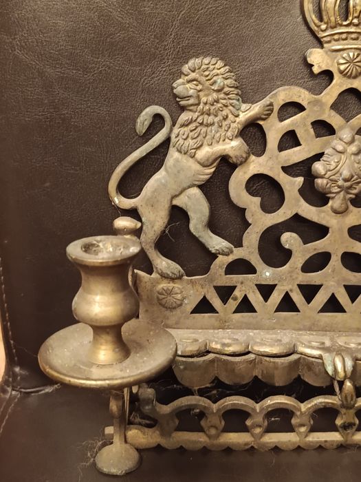 Chanuka - Judaika - menora - brąz - 26 x 25 cm