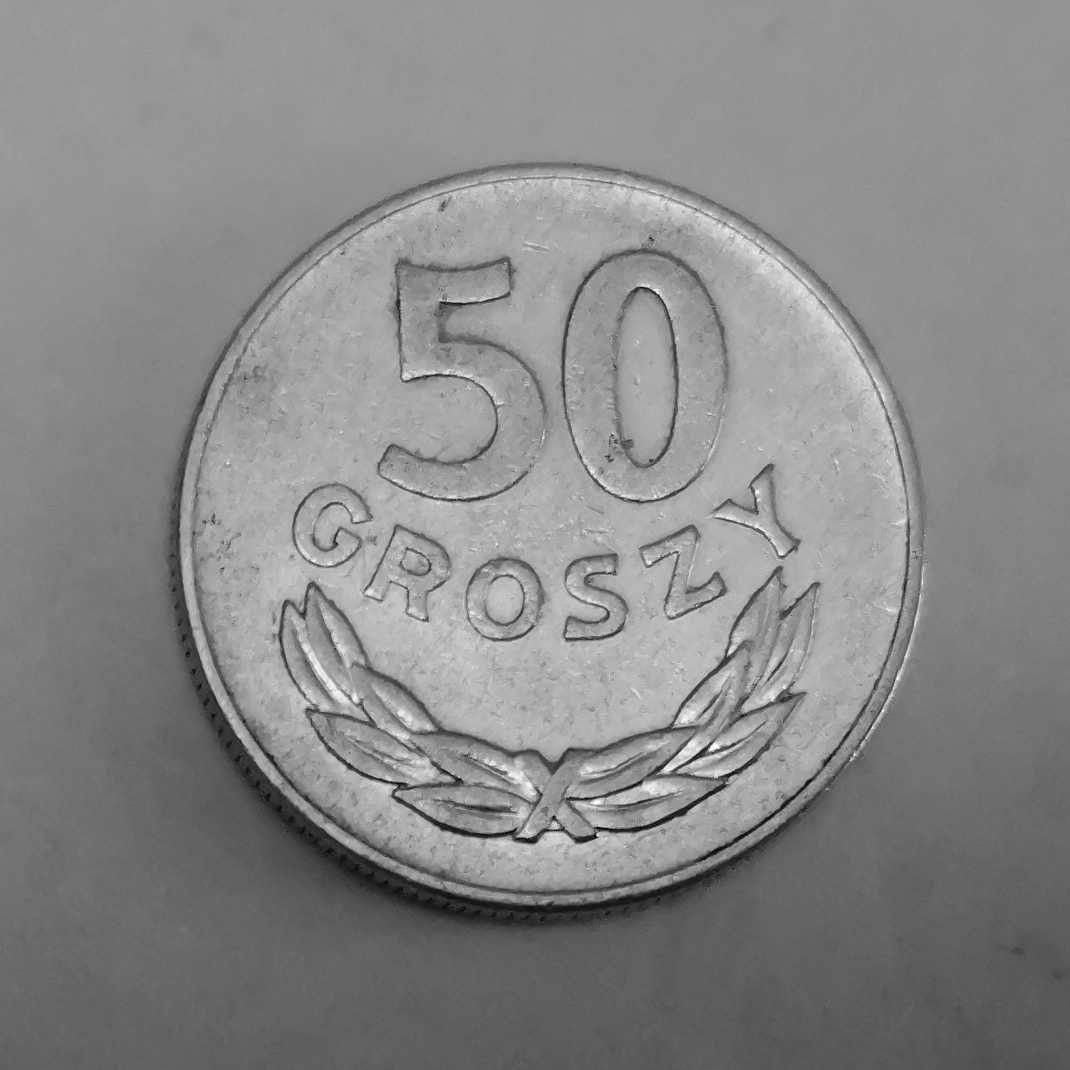 Moneta PRL 50 groszy 1976r.Al.Stan monety widoczny na zdjęciach.