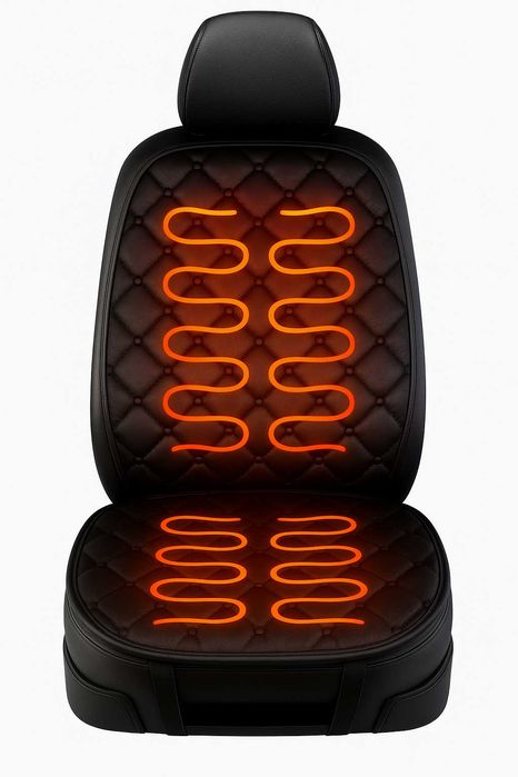 Автонакидка на сидіння з підігрівом 12V, 2 режими, універ,з кріпленням