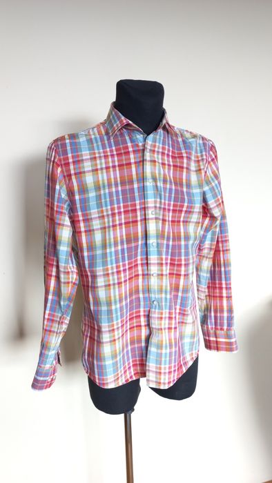 kolorowa w kratkę męska koszula Haupt slim fit