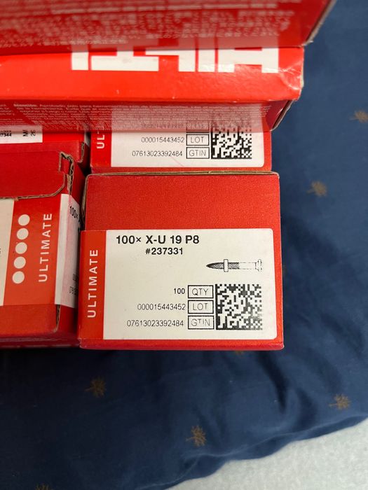 Gwoździe do osadzała hitti 16mm,  19mm