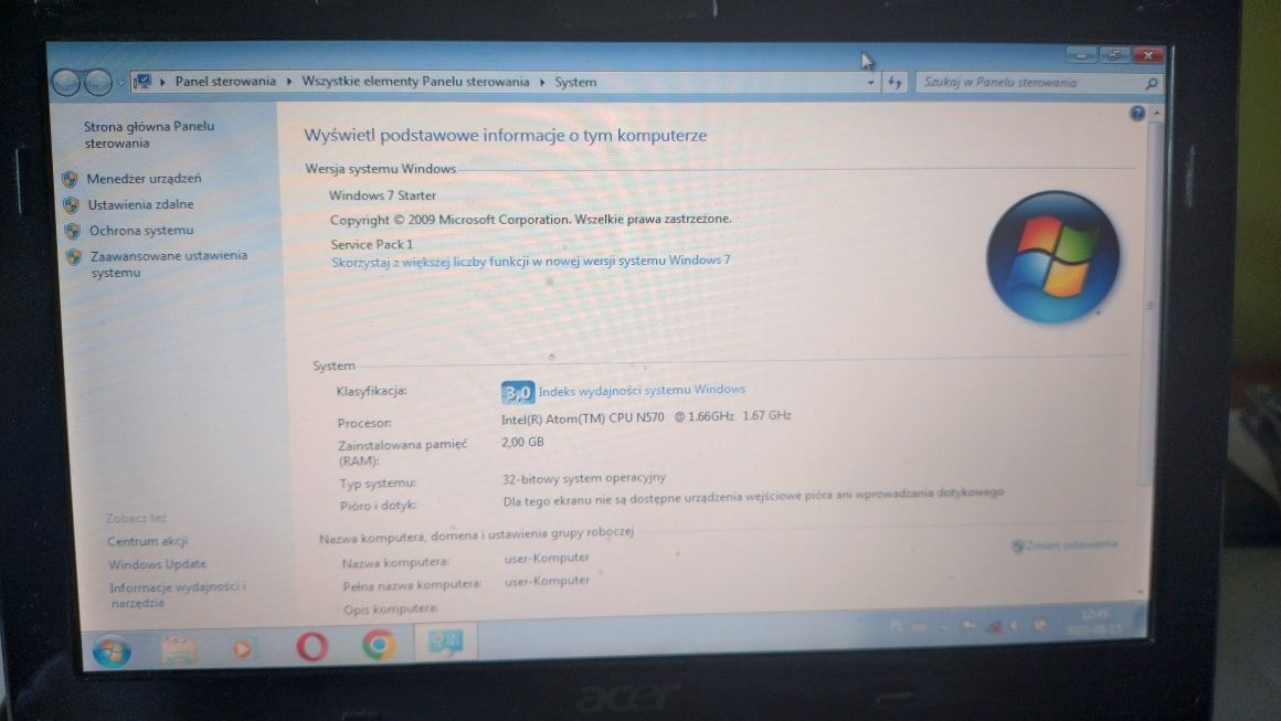 Sprzedam netbook acer