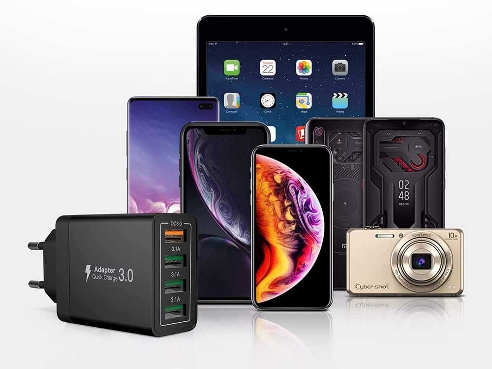 ŁADOWARKA SIECIOWA Szybka 4xUSB Quick CHARGE 3.0 Dobra Jakość. Super