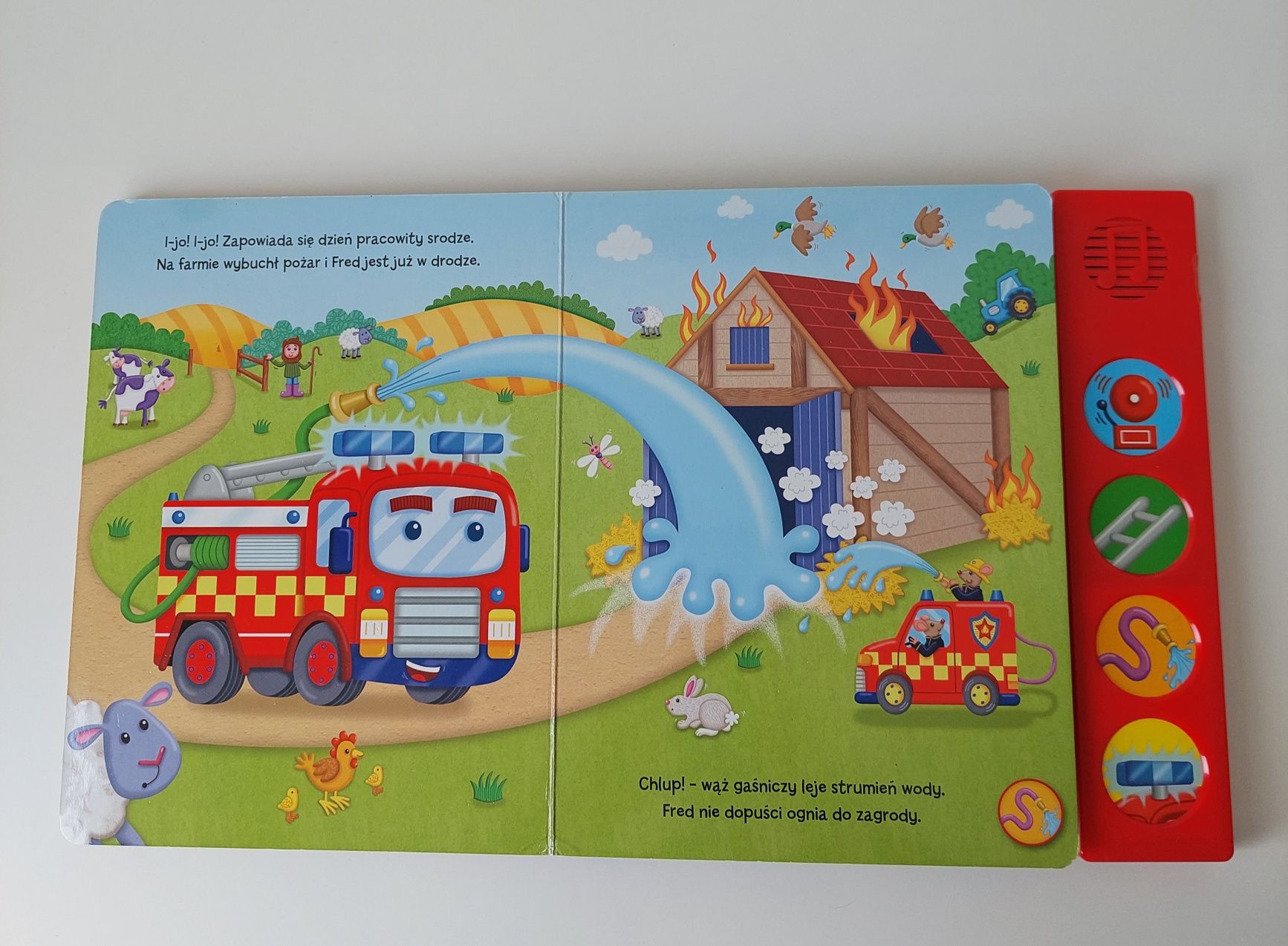 Książka dla dzieci wóz strażacki