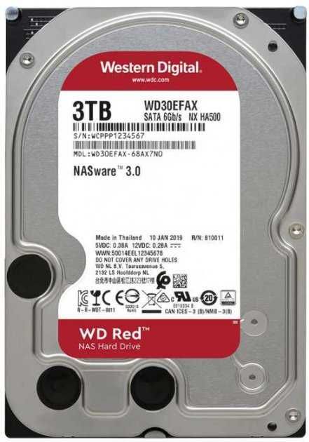 Жорсткий диск Western Digital Red 3TB 5400rpm 256МB WD30EFAX 3.5"