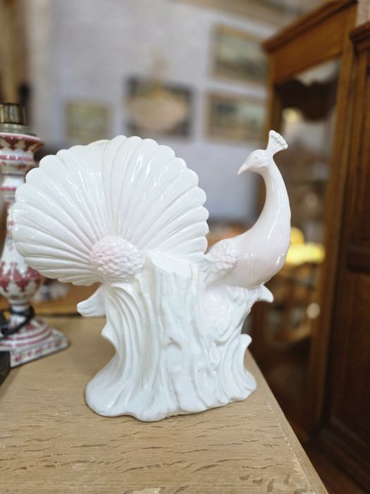 Duża figurka porcelanowa dwa pawie  paw 42 cm #1731  Stylowy Węgrów