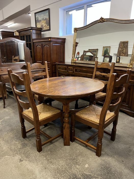 Stół dębowy okrągły/rozkładany/Raty