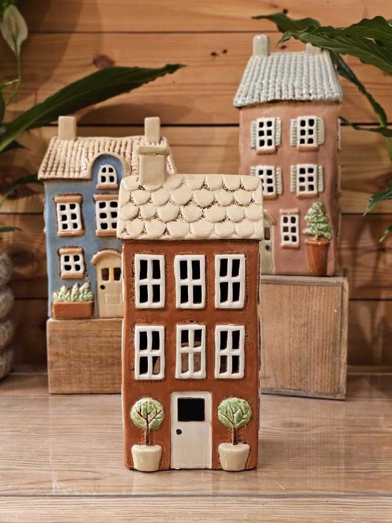 Domek  ceramiczny lampion  na  tealight