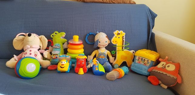Zabawki przeróżne dla małego dziecka 12 sztuk