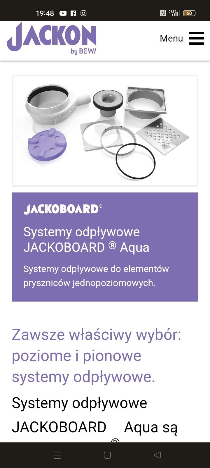 Syfon do prysznica