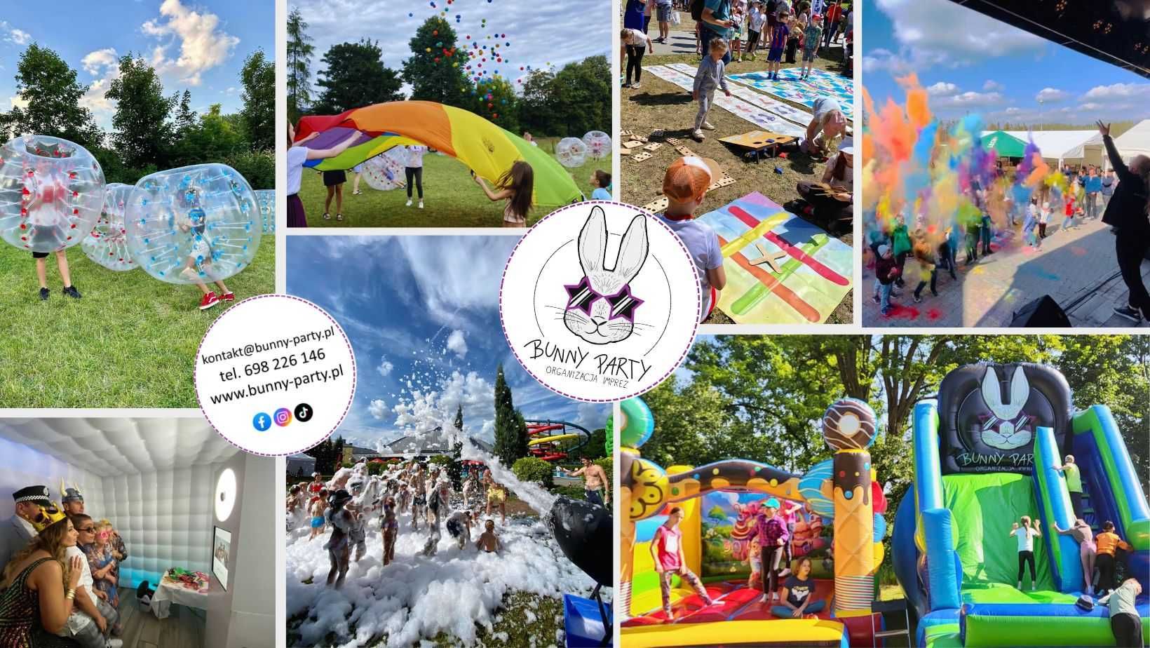 Animatorzy/ Dmuchańce/ Fotobudka 360/ Bumper ball / Piana party