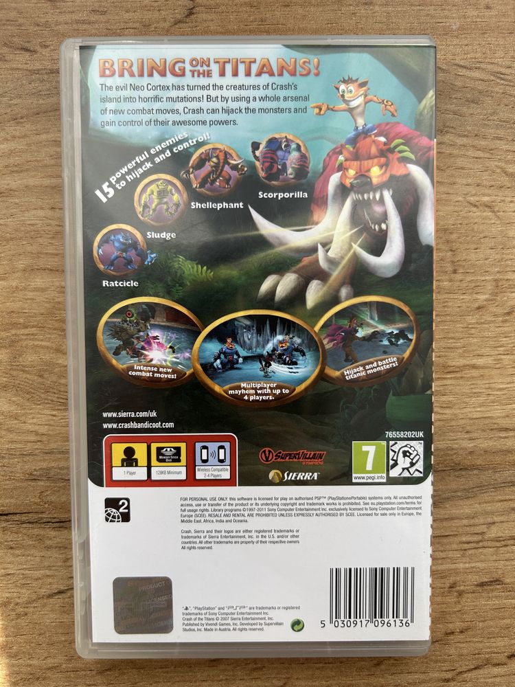 Crash of the Titans na PSP