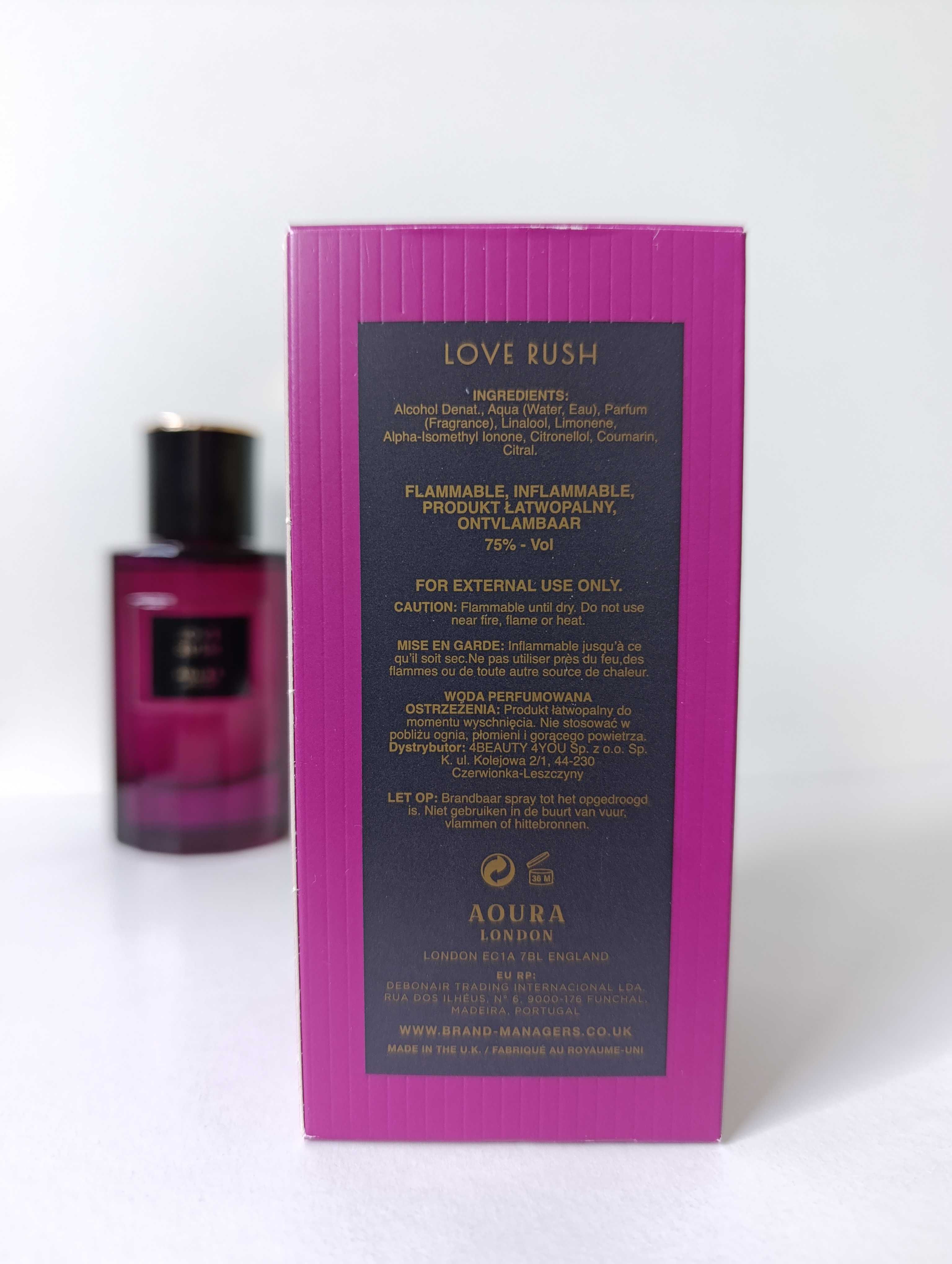 Woda perfumowana Love Rush Aoura London 100 ml