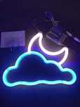 Neon Chmurka z księżycem lampa światło LED ozdoba dekoracja USB