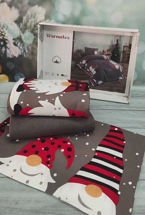 ДО СВЯТ. Тепла постільна білизна (полуторна).Подарункова коробка.
