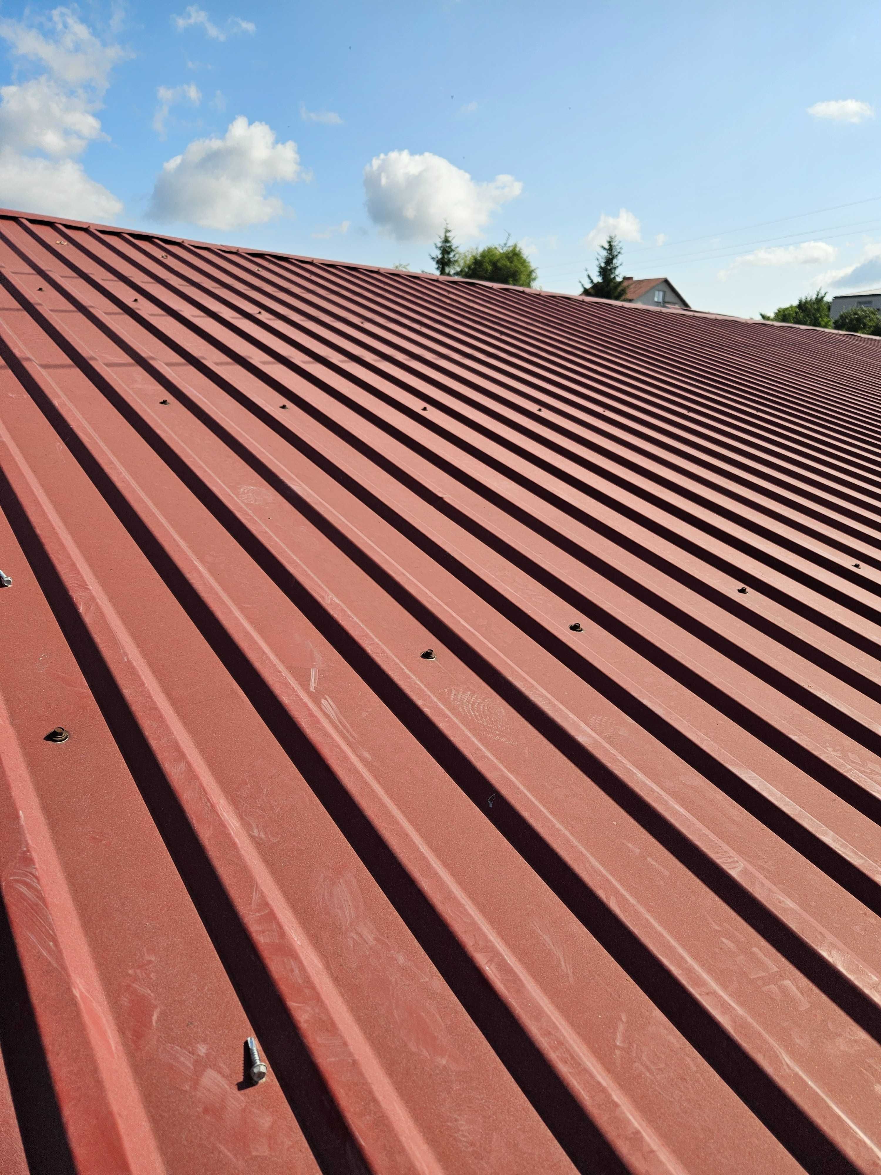 Blacha trapezowa - arkusze 4,50 x 1,15 m , kolor ceglany