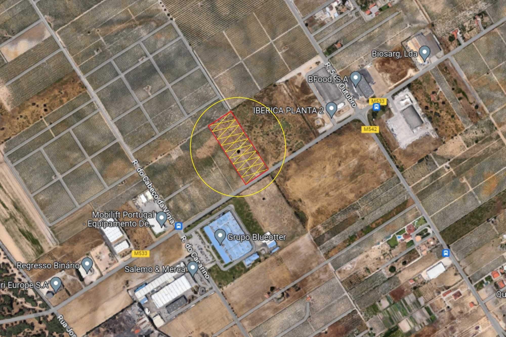 Terreno com 15.000 m2 em zona industrial, Palmela.
