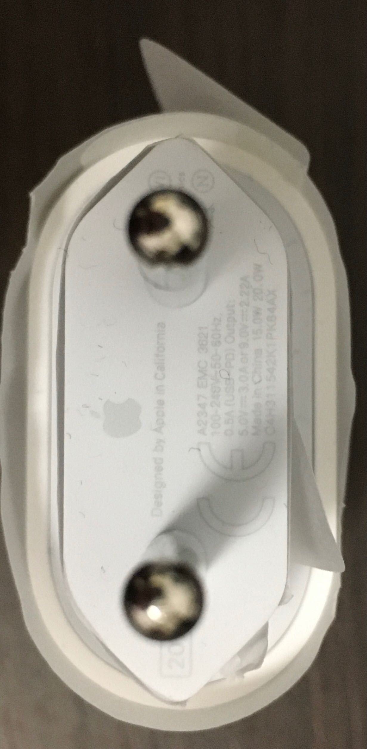 Carregador branco de 20w Apple