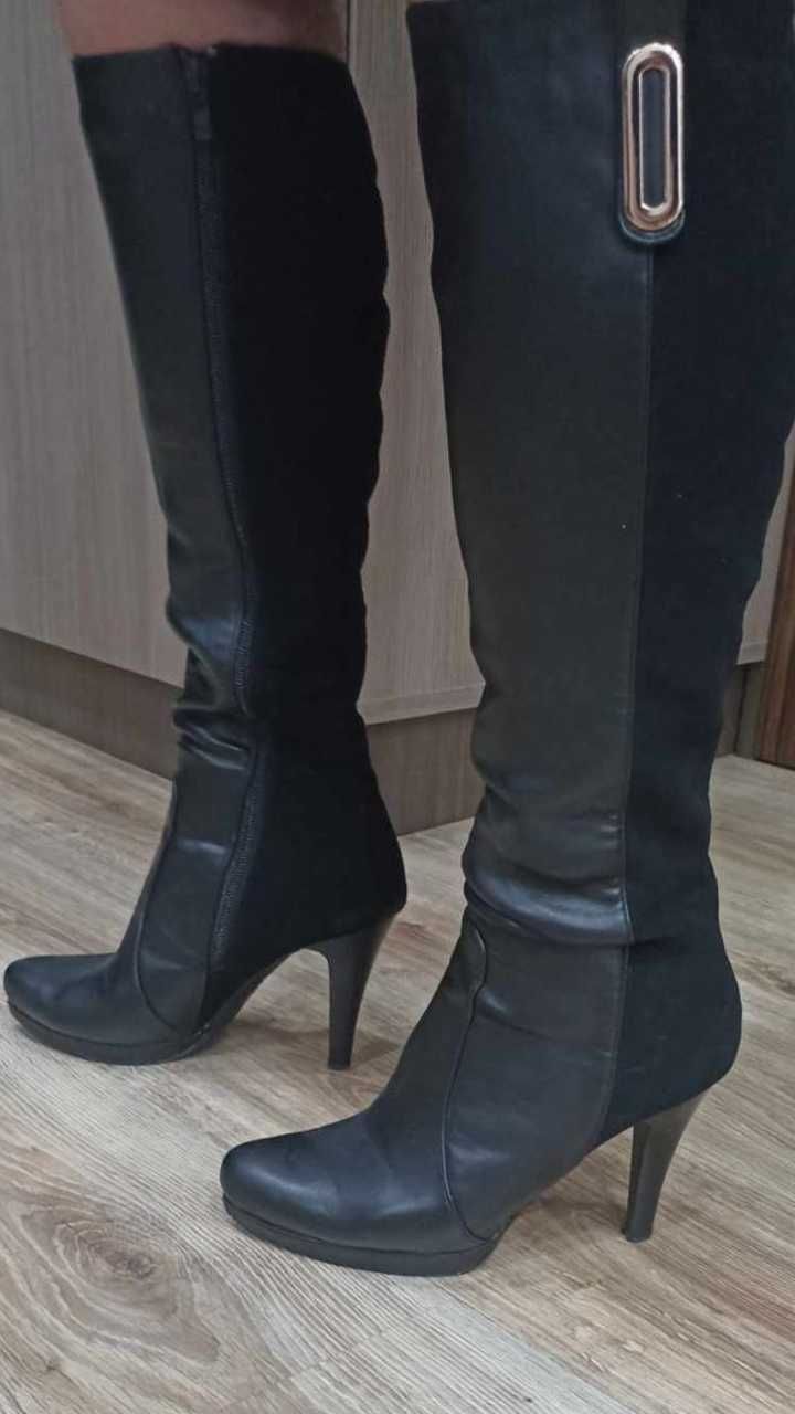 Buty damskie kozaki szpilki 38 PIĘKNE