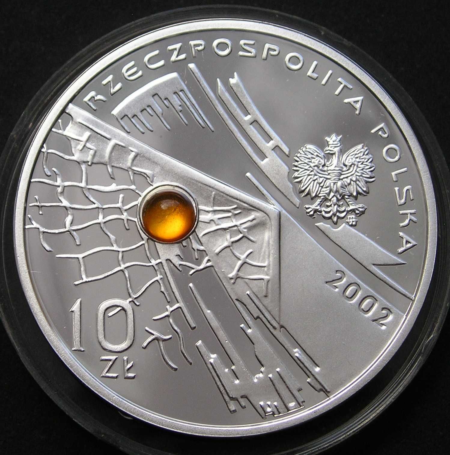 Polska 10 złotych 2002 - MŚ Japonia Korea - srebro - stan menniczy