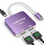 cakitte 3 w 1 podwójny adapter HDMI 4K 60hz (fioletowy)
