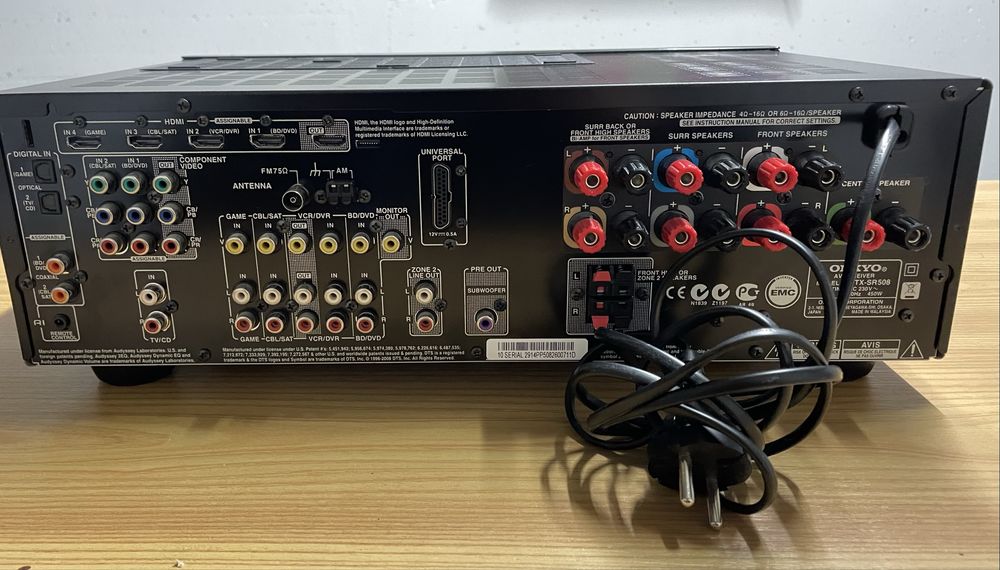 ONKYO® av reciver model no. tx-SR508