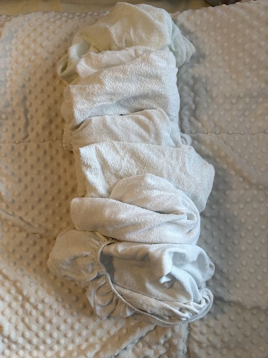 Prześcieradło bawełna frotte na przewijak 6 szt z gumką