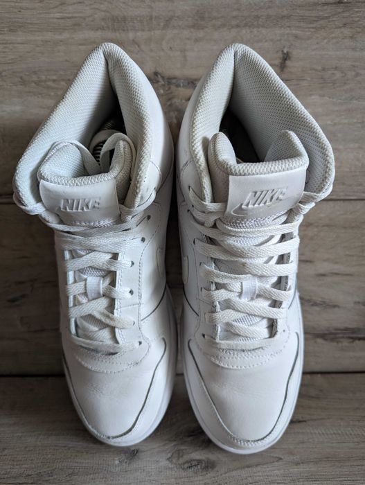 Кожаные высокие кроссовки хай топы б/у Nike Ebernon Mid 42-43р 27,5 см